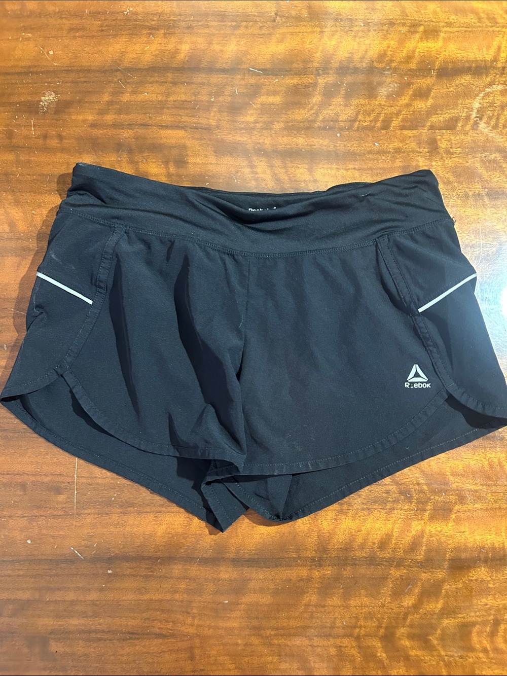 Reebok Black Women's Athletic Running Shorts with Reflective Trim